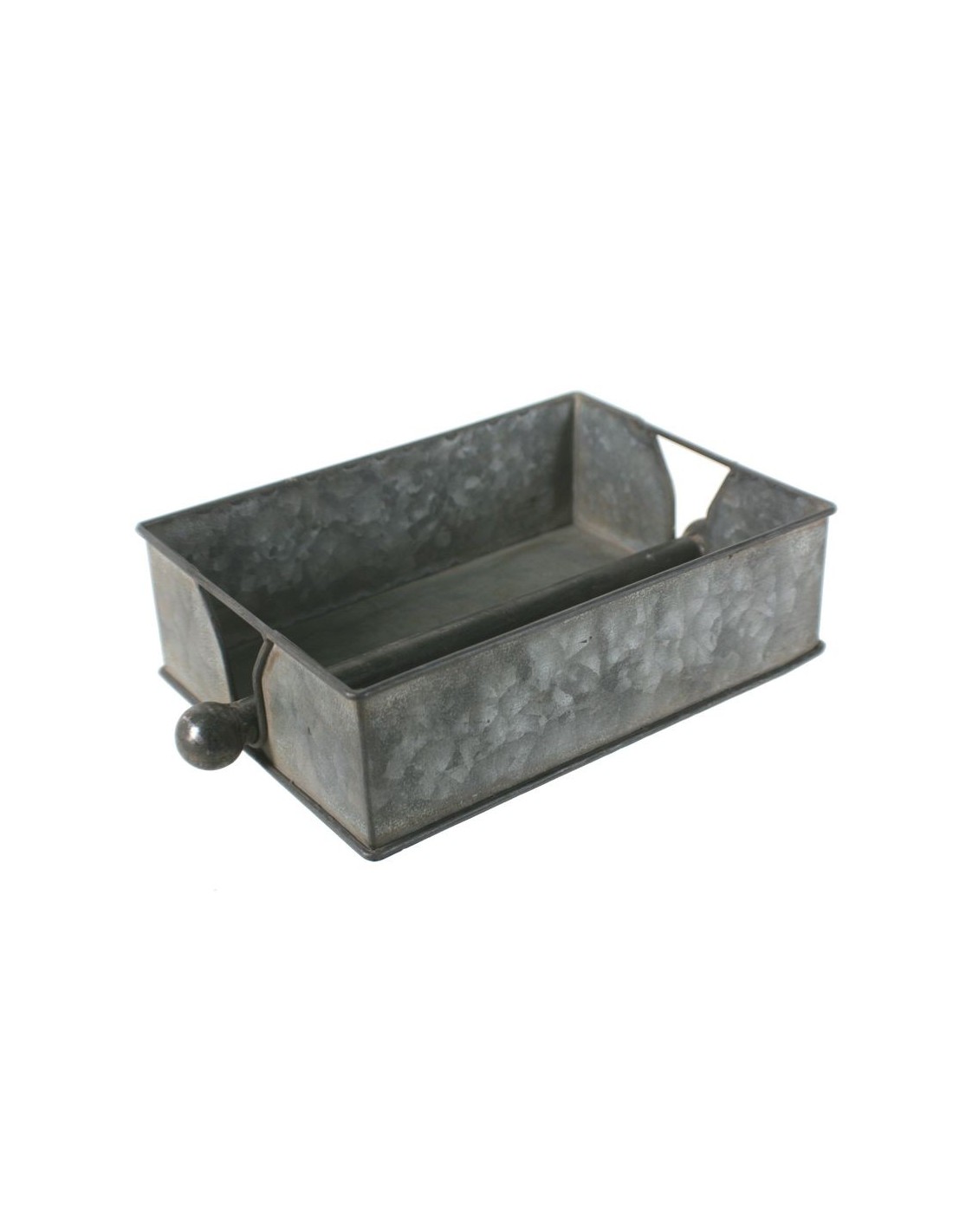 Dispensador de toallitas klennex metálico rectangular color estaño con barra prensora central ideal regalo para decoración baño
