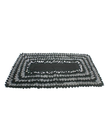 Alfombra alfombrilla grande de baño y ducha diseño color negro