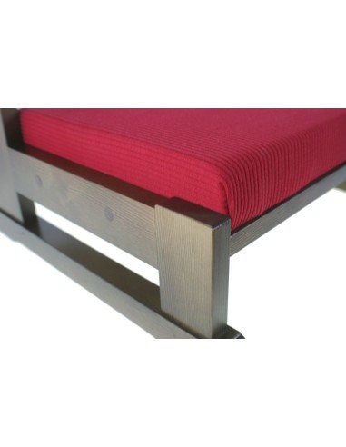 Reclinatori de fusta massissa amb coixí encoixinat reclinatori individual realitzat artesanalment