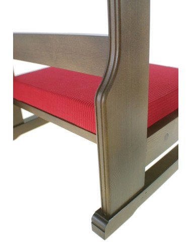 Reclinatori de fusta massissa amb coixí encoixinat reclinatori individual realitzat artesanalment