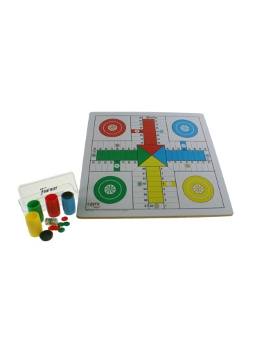 Parcheesi et jeu de dames avec cerfs-volants et jetons, jeu de société classique pour 4 joueurs.